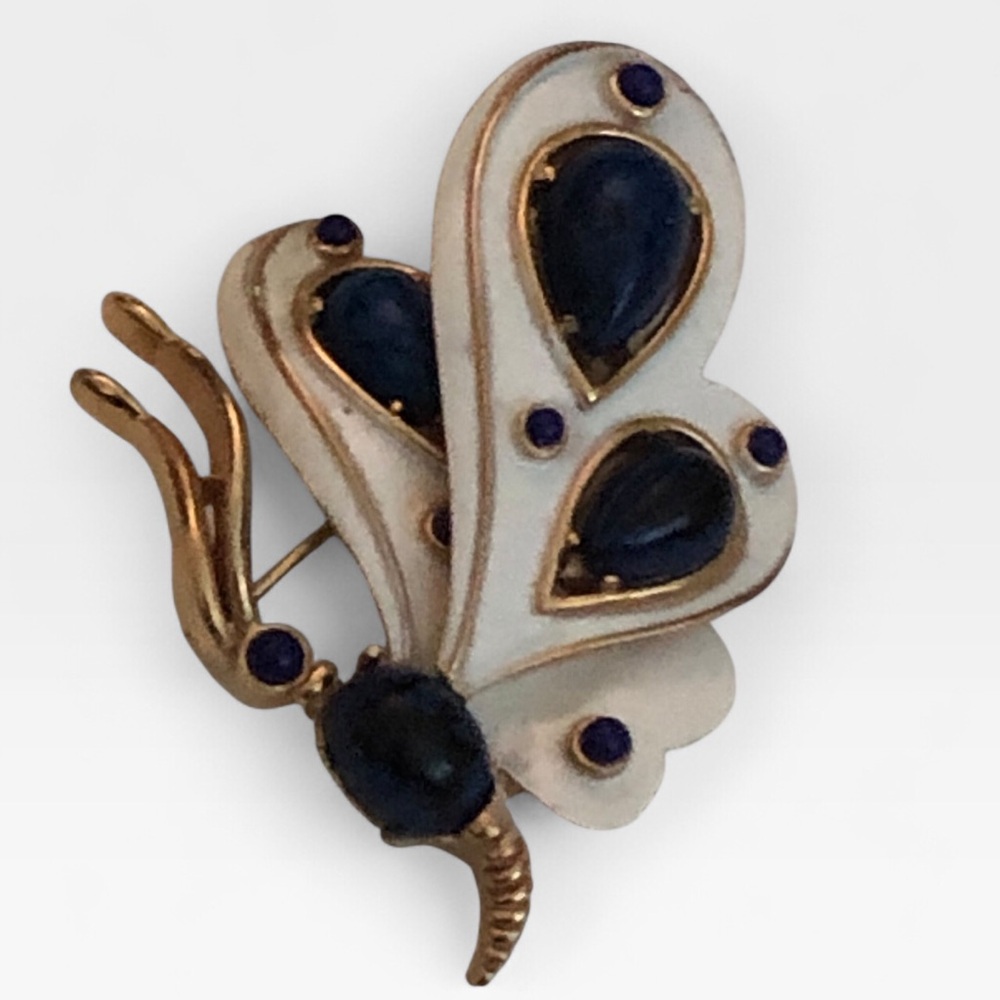 Crown Trifari L’Orient (?) Figural Butterly Brooch